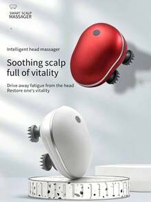 Portable Wireless Electric Scalp Massager With 4 Detachable Massage Claws, 3 Adjustable Modes, Vibration Stimulation For Deep Relaxation, Suitable For Home, Office, Travel - Multicolor - View 4