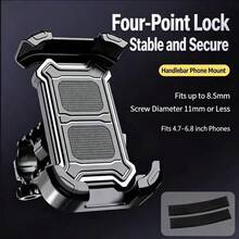 Electric Scooter Motorcycle Mountain Bike Phone Holder, Anti-Shake Shock-Absorbing Navigation Multi-Function - Multicolor - View 2
