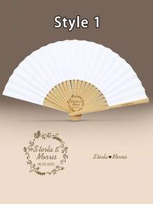 個性化婚禮手扇 訂婚禮物 新娘禮物 派對小禮物 伴郎禮物 創意婚禮個性化扇子伴手禮 伴娘禮物 - 彩色 - 查看 10
