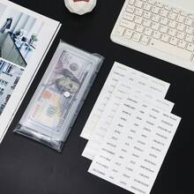 A6 Budget Cash Envelope Organizer Clear PVC Wallet With Divider Tabs , Cash Saving System Easy To View Contents For Planner Journal Portable Cash Storage For Budget Tracking, Receipts, Bills & Coupon Collection - A - View 5
