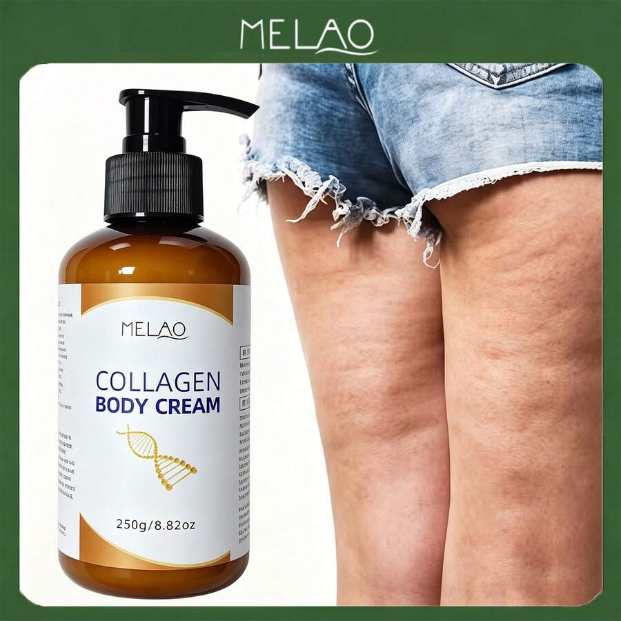 MELAO 膠原蛋白身體乳霜 250g/8.82oz，膠原蛋白保濕緊緻身體乳液，深層補水抗老身體霜，適合乾性肌膚 - 250g - 查看 1