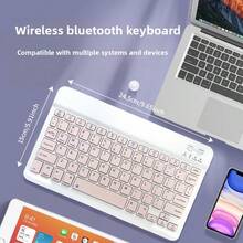 Teclado inalámbrico recargable ultrafino, compatible con iPad, Pro, Mini, Air, compatible con sistemas iOS, Android y Windows, 30 días de uso con una sola carga, teclado inalámbrico de 10 pulgadas - Ver 7