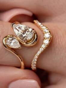 Tsnamer 1 Vintage-Style Classic Sparkling Zirconia Women's Ring-A Personalized, Gift For Everyday Wear Or Parties - Ring - View 3