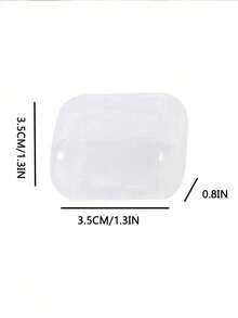 Transparent Portable Small Jewelry Storage Box, Desktop Organizer Box, Anti-Oxidation Jewelry Box With Lid, Square Earring Stud Storage Box, Multi-Function Small Pill Box, Waterproof Pendant Bracelet Ring Necklace Jewelry Box - Multicolor - View 7