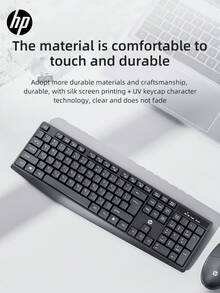 Kombo Keyboard dan Mouse Nirkabel HP 2.4G, Keyboard Ergonomis Ukuran Penuh 108 Tombol, Mouse dengan Kecerdasan 3 DPI yang Dapat Diatur untuk Kantor, Hitam - View 7