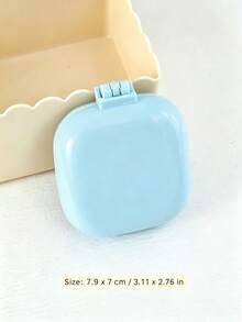 1 pièce Brosse à cheveux carrée pliable en plastique pastel kawaii avec miroir intégré, mini peigne de poche portable pour démêler les cheveux avec coussinet, accessoire de coiffure antistatique, indispensable pour les voyages, l'utilisation quotidienne, les rendez-vous, le camping, les activités de plein air et les vacances - Plusieurs styles - Voir 14