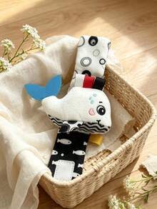 1pc Cartoon Baby Wristband, Unisex, Built-In Bell And Crinkle Paper, Baby Early Education Soothing Toy, Suitable As Newborn Gift - Multicolor - View 8