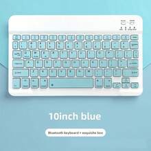 Teclado inalámbrico recargable ultrafino, compatible con iPad, Pro, Mini, Air, compatible con sistemas iOS, Android y Windows, 30 días de uso con una sola carga, teclado inalámbrico de 10 pulgadas - Ver 13