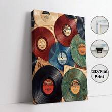 2D Flat 1pc Vertical Vintage Vinyl Record Poster, Minimalist Y2K Style, Suitable For Dorm, Living Room, Bedroom Wall Decor, Unframed Music Art Print Ink Canvas Painting, Retro Home Decor - H - View 15