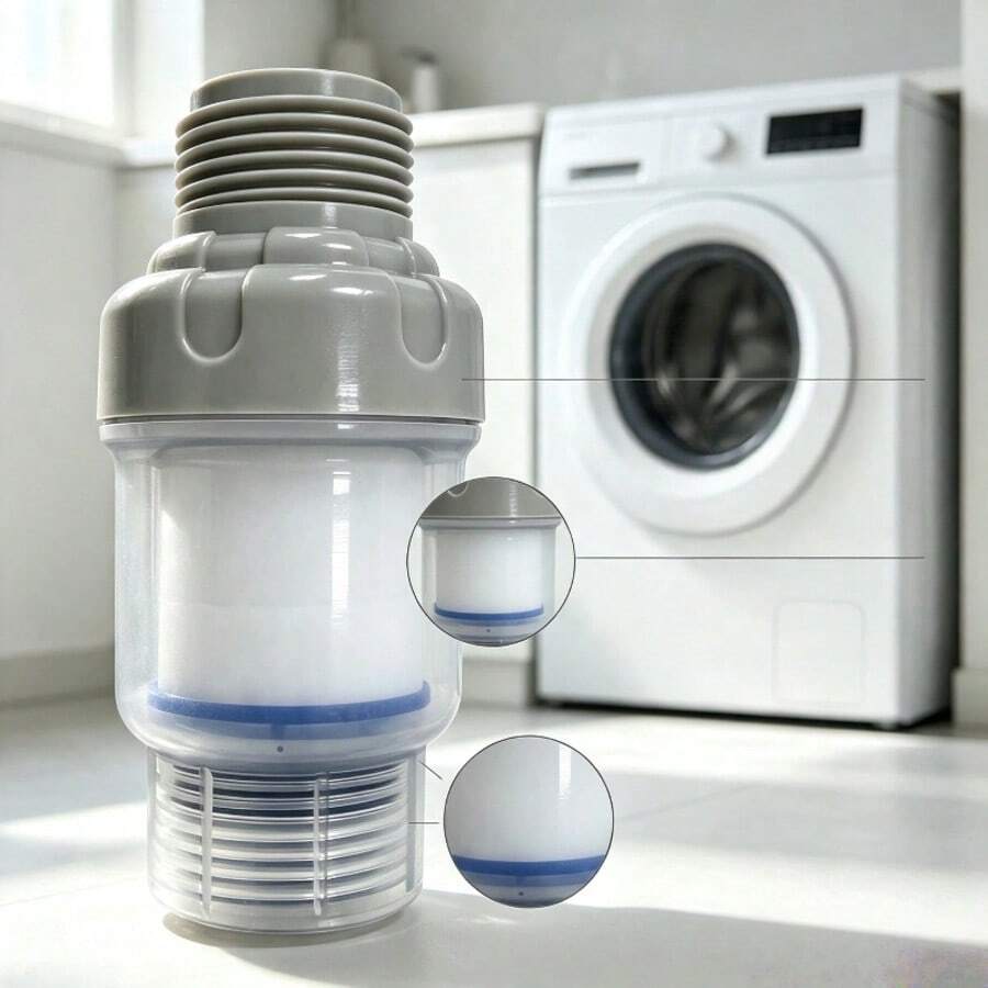 Household Washing Machine Pre-Filter, Universal Washing Machine Inlet Water Filter Device. Simple Tool-Free Quick Installation And Removal, Compact Body Without Occupying Extra Space, Easy Installation, Filtration Model - Multicolor - View 1
