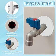 2pcs Cuttable Wall Split Flange, Suitable For 0.78/0.98/1.25 Inch (20/25/32mm) OD Pipes, ABS Embedded Decorative Cover Plate, Round Water Pipe/Faucet Pipe Cover - C - View 4