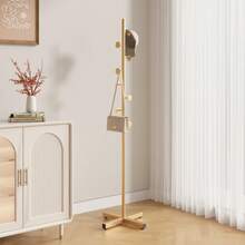 1 pièce Support de cintre portable au sol avec un design unique, pour la chambre ou la maison. Décorations, décorations d'automne, décorations de fête, décorations de chambre, décorations de maison, décorations d'automne, décorations de chambre à coucher - Style gâteau rond + support doré (base croix) - Voir 8