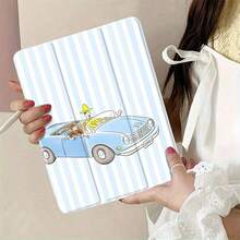 Curious George Blue Car Ride This Stylish Case Is Compatible With Anti-Drop Function, Sleep/Wake Function Compatible With - View 1
