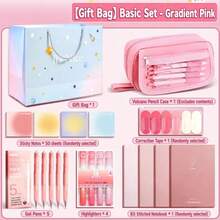 1pc Aesthetic Gradient Stationery Gift Box, High-Quality Minimalist Student Supplies Box, Ins Style Learning Accessories, Suitable For Back To School And Birthday Gifts - Sets - View 12