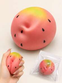 POKOJA LAND Handmade Watermelon Slush Squishy Toy, Super Soft Grainy Stress Relief Squeeze Fidget Toy For Adult Desk Decor - Multicolor - View 5