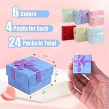 Kotak Hadiah Perhiasan 24 Buah, Kotak Kertas untuk Kalung, Anting, Cincin, Gelang, Kotak Hadiah Pita, Kotak Dekorasi Pernikahan, Harga Terbaik, Kotak Kemasan, Dekorasi Pernikahan, Pernikahan, Kotak Hadiah, Perlengkapan Pernikahan, Hari Valentine, Kembali ke Sekolah - MultiWarna - View 7