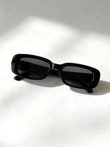 4 Pairs/3 Pairs/2 Pairs Vintage Women's Cat Eye Glasses, Black White Leopard Print Versatile Fashion Glasses Set - Small Square Frame - View 3