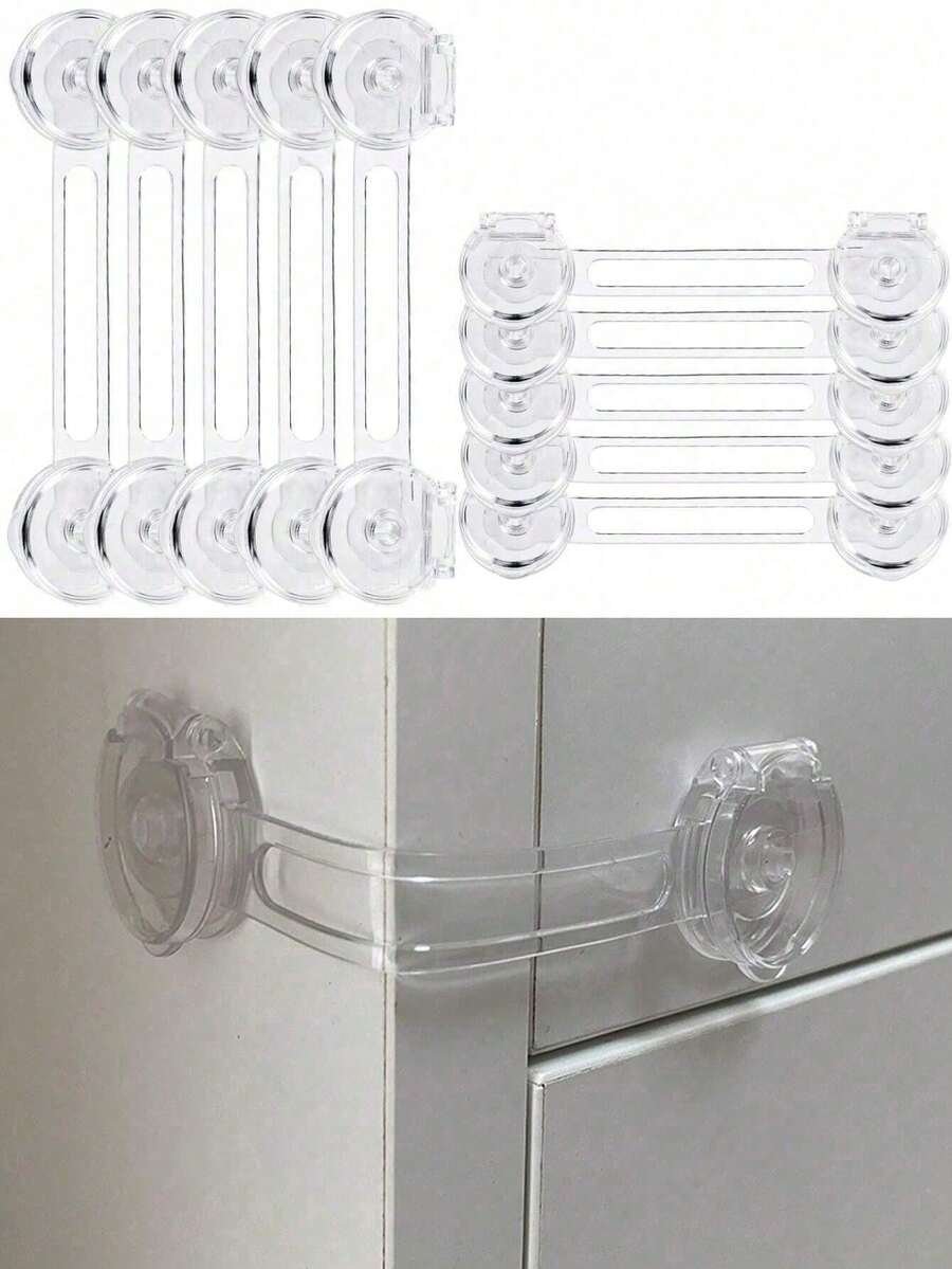 1pc/4pcs/6pcs Baby Safety Locks, Child Cabinet Locks, Drawer Locks, Finger Pinch Guard, Multi-Function Baby Protection Locks (Random Style)