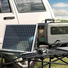 New 50W Portable Solar Panel Kit With 100A Solar Charge Controller, High-Efficiency Solar Panel And Alligator Clips, Suitable For RV, Camping, Car, Boat, Picnic, Etc., Can Power Tablets, Smartwatches, Power Banks In Sunlight, Portable Design - Black - View 11