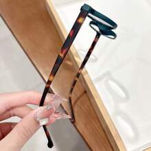 1pc Vintage Small Round Reading Glasses, Fashion Leopard Print Design, Matte Texture, Ultra-Light Frame With Premium Spring Temples For Comfortable Fit, Daily Work And Reading Comfortable Style For Men And Women - Leopard - View 5