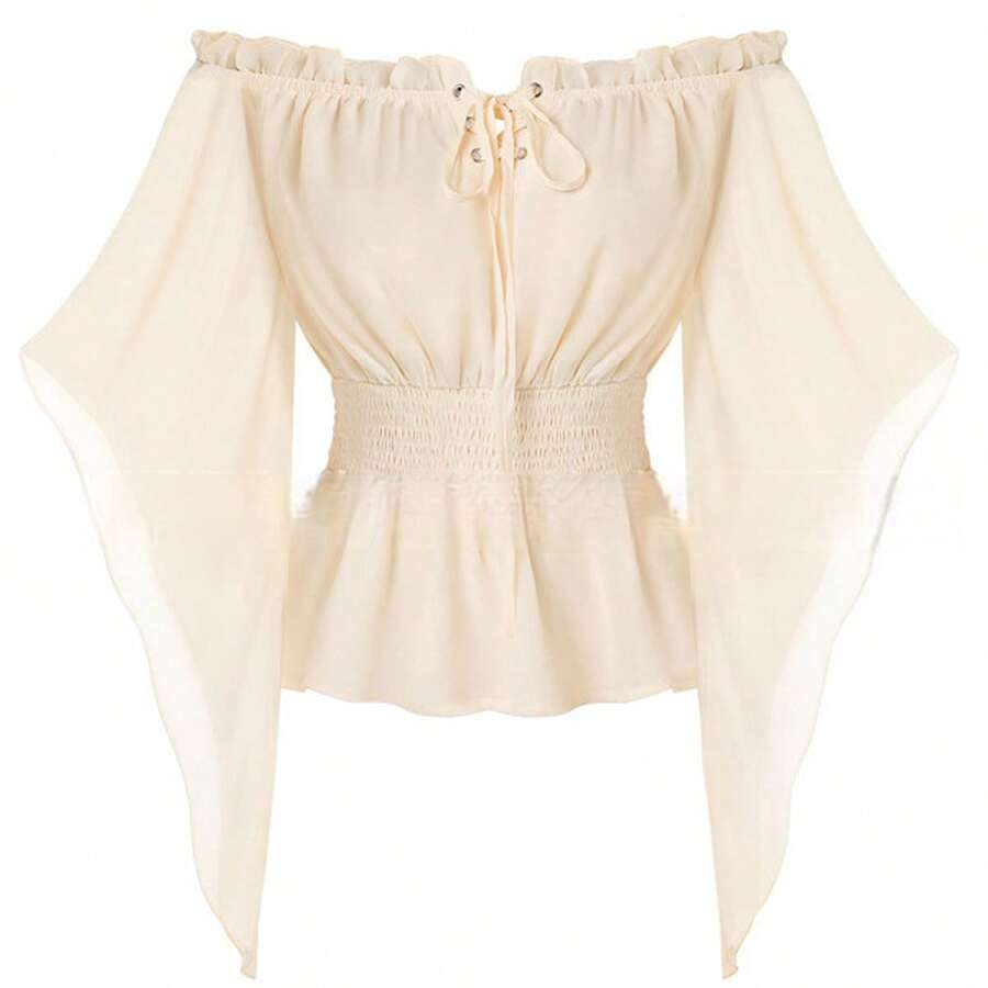Women Blouses & Shirts - Apricot - View 1