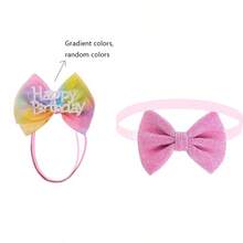 2pcs Birthday Hat And Bandana Set, Suitable For Small And Medium Dogs, Ideal Pet Birthday Celebration Set - Multicolor - View 7