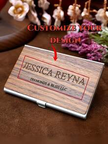 Personalized Business Fashion Business Card Holder, Customizable Logo Office Supplies Gift Business Card Holder, Magnetic Business Card Clip, Suitable For Storing Business Cards, Also Can Store Cigarettes, Father's Day Gift - Multicolor - View 2
