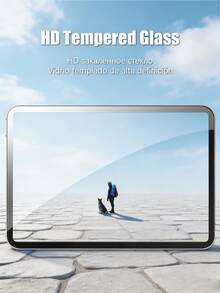 2片裝 HD 鋼化玻璃平板螢幕保護貼，相容 Galaxy Tab S10+ S10 FE S11 / 相容 iPad Air Pro 11 13 12代 / 相容小米 / 相容華為 MatePad / 相容榮耀，支援電容筆，9H 硬度防爆防刮保護膜 - 無色 - 查看 8