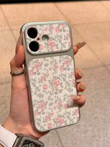 1pc Fashionable Vintage Rose Floral Pattern Spray Painted TPU Full Coverage Phone Case Compatible With Apple 17 Pro Max/16 Pro Max/15 Pro Max/14 Pro Max/13 Pro Max/12 Pro Max/11 Pro Max/Galaxy S26 S25 S24 Ultra S24 Plus S24 FE S23 S22 A55 A54 A53 A52 A50 A30 A42 A35 A34 A33 A25 A24 A20 A30 A15 A17/ Smart 8/ Hot 40i/Spark 20/Spark 20C/Spark Go 2024/ G84/ - Silver - View 2