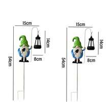 Green Hat Gnome Lantern Garden Stake Light, Outdoor Gnome Statue Hanging Decorative Light, Gnome Statue Lawn Ornament, Suitable For Yard, Patio, Flower Bed Decoration - Green Hat Elf Lantern - View 6