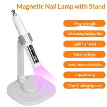 New Portable Mini Magnetic Handheld Nail Lamp Set, Professional Nail Salon Fast Drying, New Nail Straight Lamp UV Curing Light Fast Drying 2-Gear Timer Nail Baking Lamp Home Portable Handheld Nail Lamp - Multicolor - View 18
