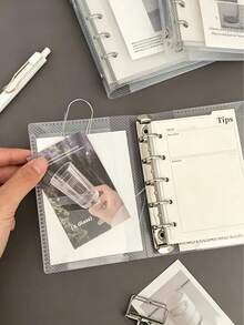 M5/A6/A7 PP Loose-Leaf Binder, Portable Transparent Loose-Leaf Binder, Photo Storage Bag, Transparent Sticker Album, Loose-Leaf Sticker Album And Photo Album | Budget Planner, Office Diary, Suitable For School, Planning Enthusiasts, Commuting And Storage - Binder - View 8