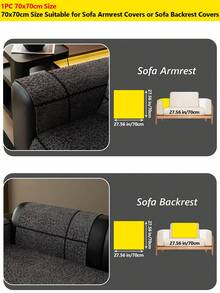 1PC Light-Luxury Premium Sofa Cushion Cover – Chenille Four-Season Universal Non-Slip Seat Pad, Cross-Woven Ribbon Decorative Sofa Protector Cover, Machine Washable - Multicolor - View 22