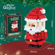 Seri Hadiah Natal, Set Mainan Balok Susun Anak-Anak, Alas Balok Susun Lembut, Balok Partikel Mikro, Bahan ABS. Termasuk: Santa Claus, Pohon Natal, dan Berbagai Elemen. Kemasan Kotak Hadiah, Lebih Cocok untuk Dihadiahkan. - MultiWarna - View 12