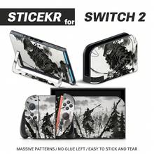 Ink Wash Samurai Style Vinyl Sticker Compatible With Switch 2 Console + Controller Full Body Skin, Waterproof, Anti-Scratch, Anti-Dust, Removable With No Residue - View 11