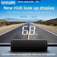 YNF M2 升級版汽車 HUD 抬頭顯示器,GPS 北斗雙模即時車速監控,大字體清晰、免安裝即插即用通用車速表 - M2 - 查看 2