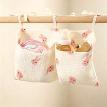 Yue Ye 1pc Baby Stroller Storage Bag, Diaper Hanging Bag, Double Pockets, Large Capacity, Pure Cotton Crepe Fabric, Baby's Halloween Gift - Multicolor - View 14
