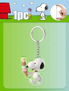 Cartoon Snoopy Keychain Pendant Car Decoration Women's Small Accessory Couple Mood Theme Gift Valentine's Day Small Gift - Irregular - View 1