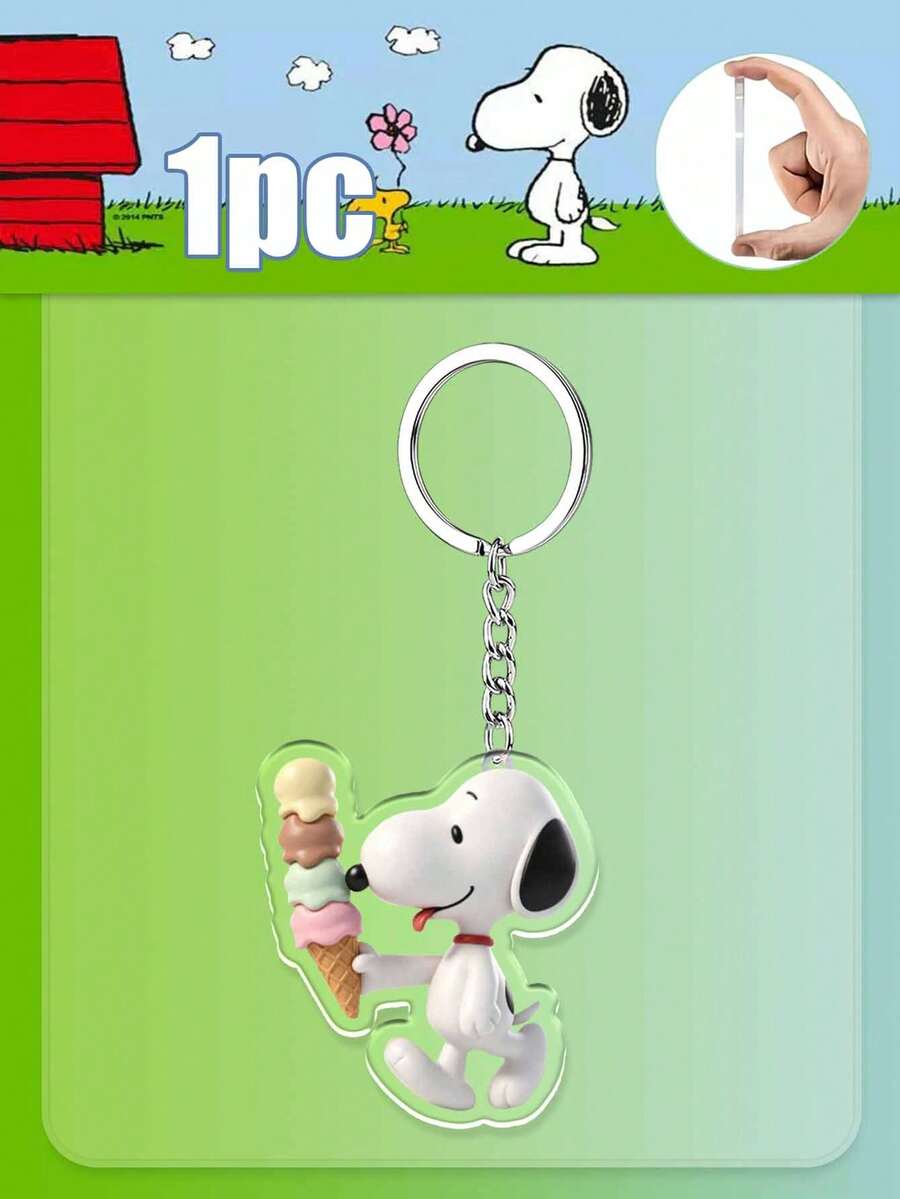 Cartoon Snoopy Keychain Pendant Car Decoration Women's Small Accessory Couple Mood Theme Gift Valentine's Day Small Gift - Irregular - View 1