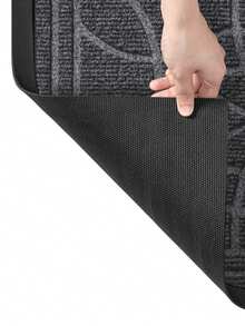 DAJIANG Polypropylene Rubber Doormat, Semi-Circular, Striped Vintage Modern Style, Mud Scraper, Non-Obstructive, Easy To Clean, Suitable For Outdoor And Indoor Entryway - 1PC - Grey - View 7