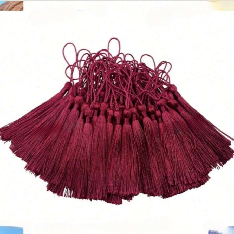 20/50/100pcs 13cm/5inch Silk Thread Tassel Bookmarks With 2inch Rope Loop And Small Chinese Knot, Suitable For Jewelry Making, Souvenirs, Bookmarks, DIY Craft Accessories