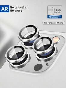 ZYONS 1pc Silver Eagle Eye Tempered Glass Lens Protector, Waterproof, Scratch-Resistant, Anti-Shatter Edge, Compatible With IPhone 11/12/13/14/15/16/16 Plus/16 Pro/16 Pro Max/17/17 Air/17 Pro/17 Pro Max Series - Silver - View 32