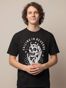 Men T-Shirts - 黑色 - 查看 1