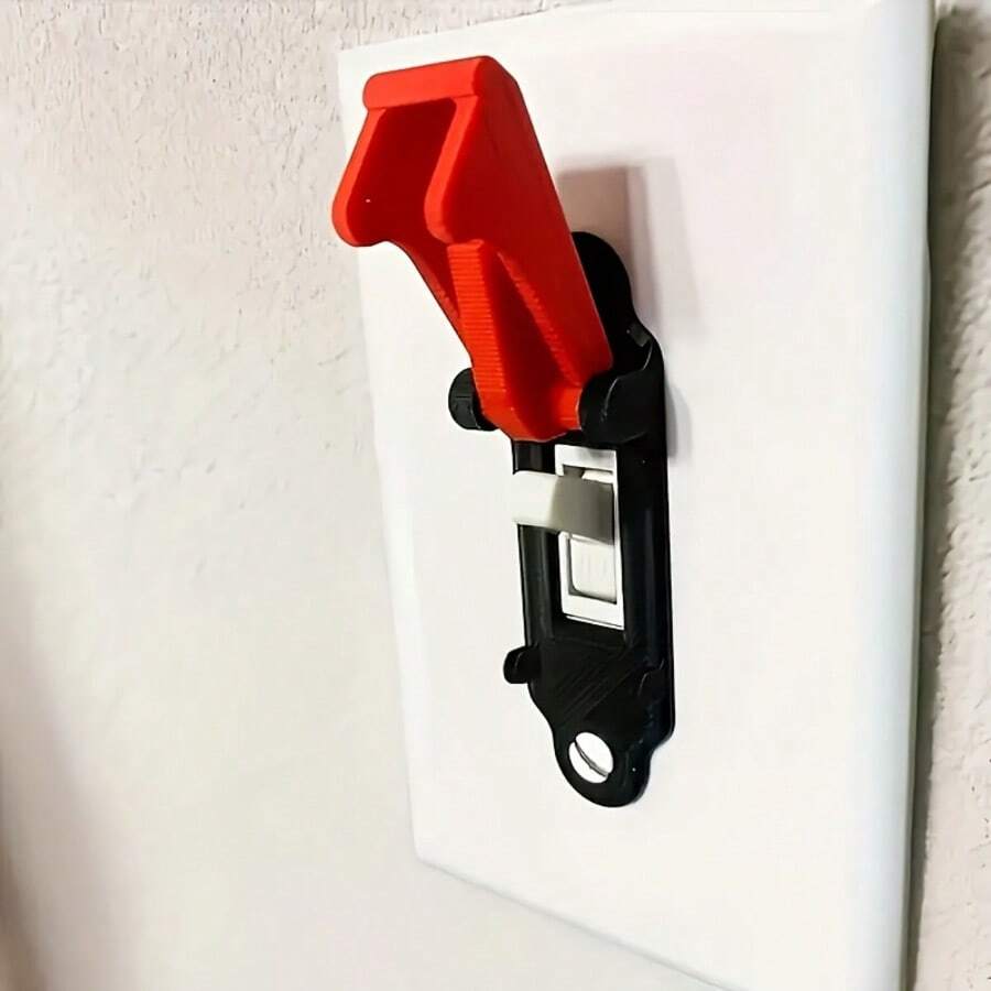 A Switch Cover In The Style Of A Missile Launcher, An Uncharged Cube-Shaped Switch Protection Device, And A Battery-Free Wallboard Protection System - Missile Launch Switch Cover - View 1