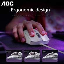 AOC GM150 Wired Mouse Colorful RGB Backlight E-Sports Level Computer Mouses For Laptop PC Mac Gaming Mouse - View 5