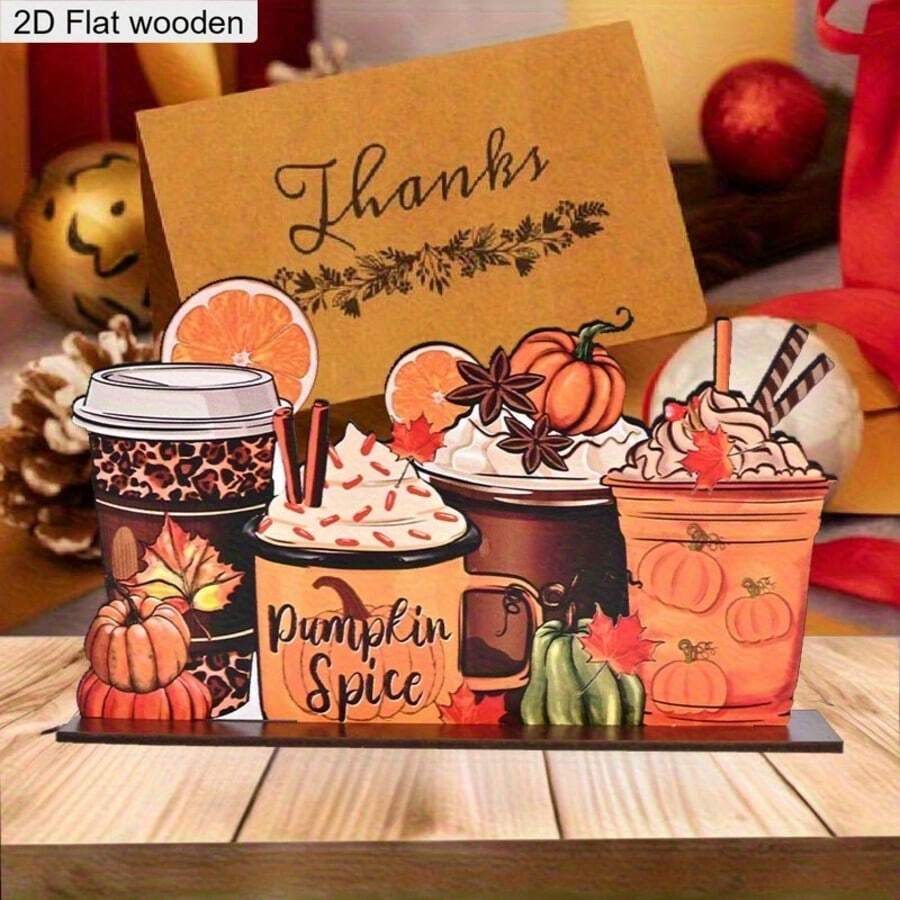 2D Flat 1pc Pumpkin Family Set. Thanksgiving. Halloween Tabletop Decor - A - View 1