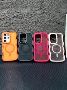 Stylish Big Wave Glitter Magnetic Phone Case Compatible With Samsung Galaxy S26 Ultra Translucent Blingbling Soft Back Cover - Orange - View 7