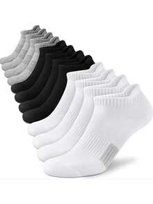 1/35/10 Pairs Minimalist Unisex Socks, Comfortable Casual All-Season Versatile Couple Short Socks - Multicolor - View 4
