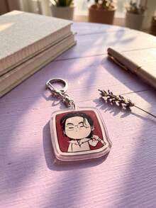 1 cái/7 cái móc khóa acrylic chibi quý ông văn phòng, nhiều biểu cảm hài hước, kính râm và thiết kế vest công sở, chất liệu trong suốt cao, khung vuông bo góc, in sắc nét với khóa D-shape tinh xảo, charm túi thời trang, phù hợp cho mùa tựu trường, quà tặng fan, bộ sưu tập tinh tế, dùng cho mọi mùa - Nhiều màu - Xem 7