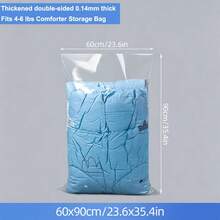 5件大號透明收納袋，適用於被褥衣物，0.1-0.14mm厚，防水防潮可重複使用搬家包裝袋 - 查看 17